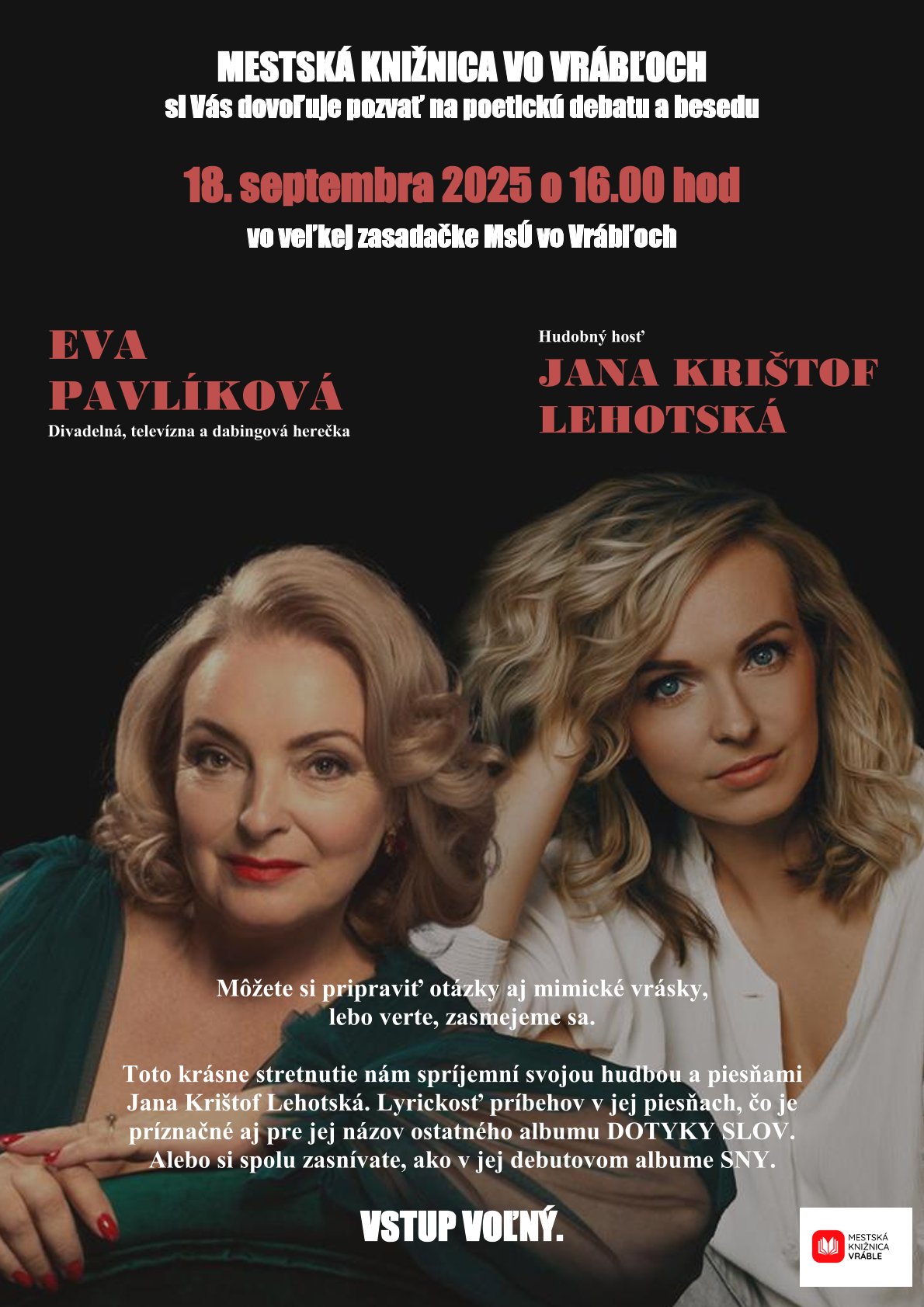 pozvánka na besedu Pavlikova